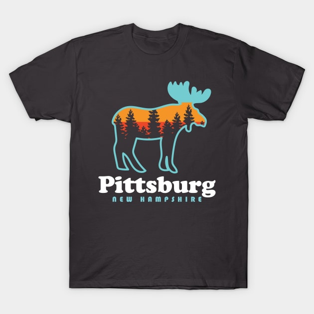 Pittsburg NH Moose Pittsburg New Hampshire T-Shirt by PodDesignShop